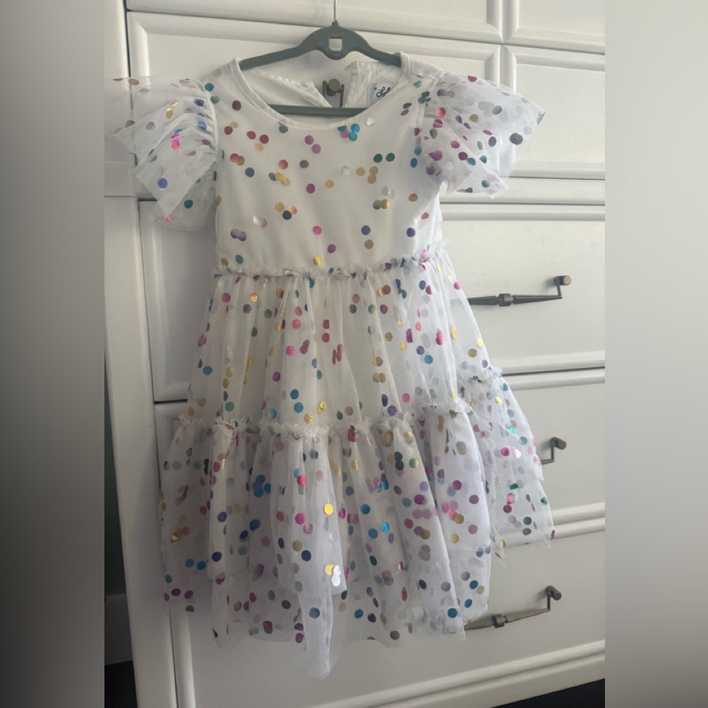 Lola & the Boys Colorful Polka Dot Dress